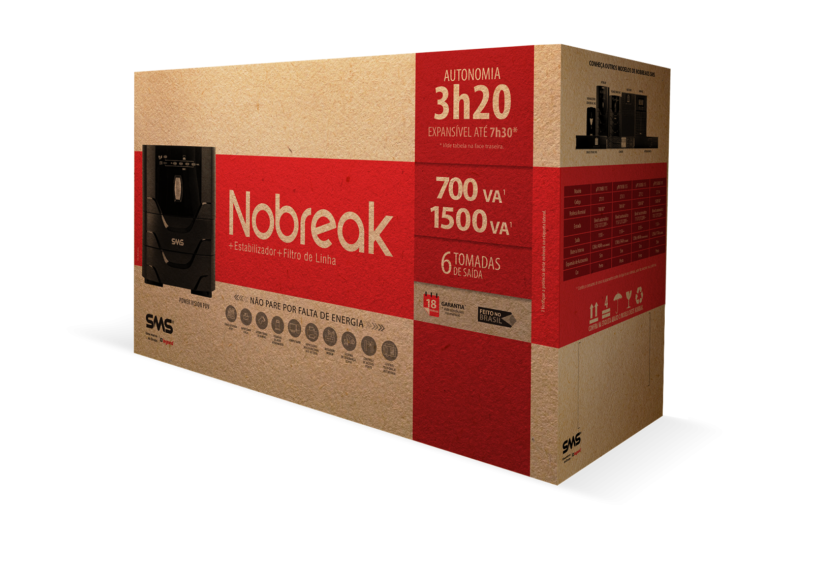 Power Vision PDV 700VA SMS Legrand Nobreaks e Estabilizadores